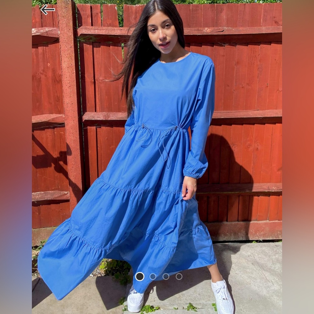Monki Florentina organic 100% cotton poplin dress XS